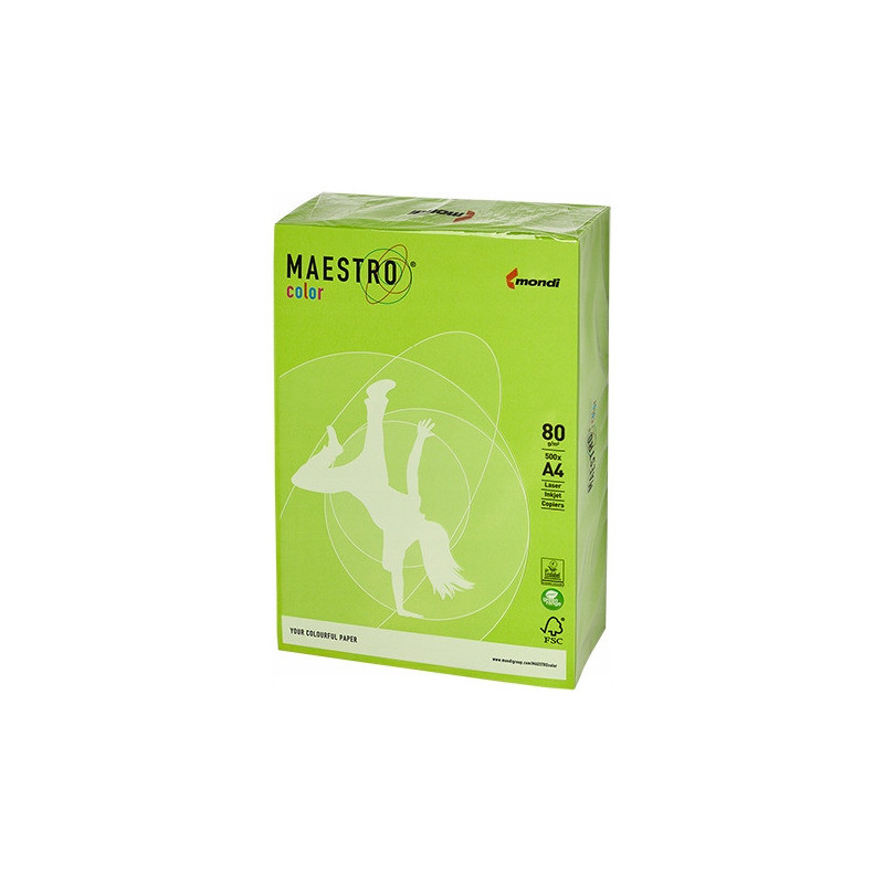 Papier ksero A4 80g MAESTRO COLOR LG46 Intensywny zieleń limonki
