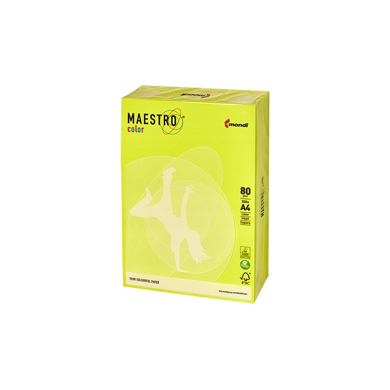 Papier ksero A4 80g MAESTRO COLOR NEOGB neonowyodcień żółty