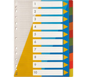 Przekładki PP A4 numeryczne 1-10 BP630-10 TETIS