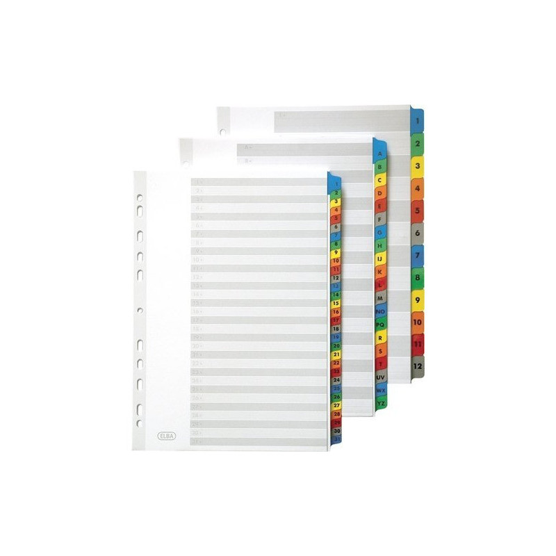 Przekładki alfabetyczne do segregatora A4 kartonowe A-Z MYLAR 100204595 OXFORD