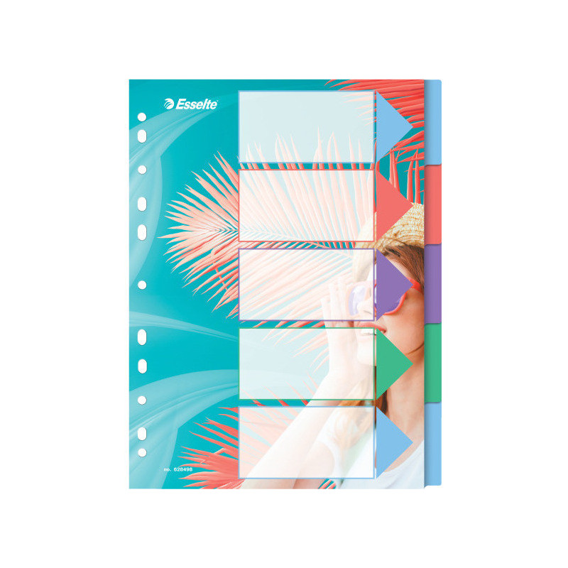 Przekładki Colour`Breeze PP A4 5 przekładek 628498 ESSELTE