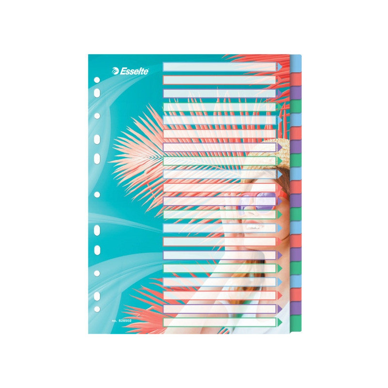 Przekładki Colour`Breeze PP A4 20 przekładek 628502 ESSELTE