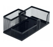 Przybornik na biurko GRAND metalowy czarny MW-218 120-1334