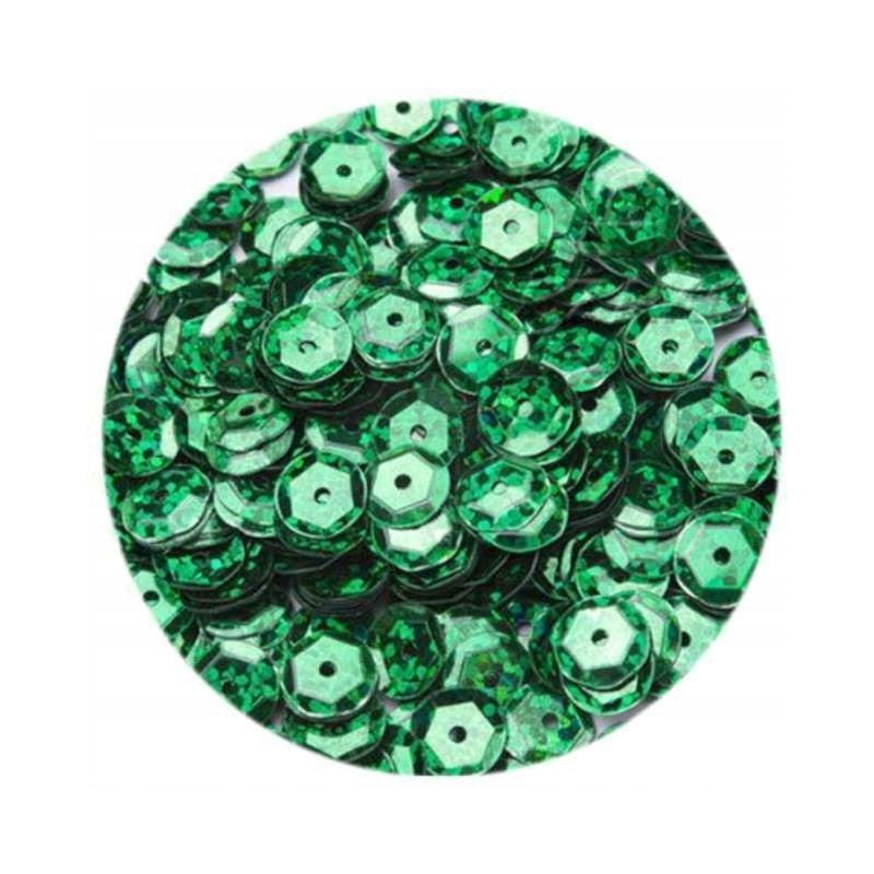 Cekiny hologramowe 8mm zielone H30 BREWIS