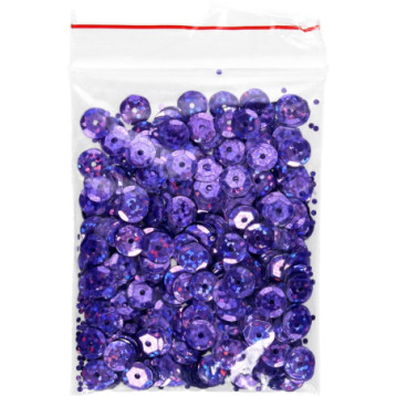 Cekiny hologramowe 8mm fioletowe 10g. H60 BREWIS Cekiny hologramowe 8mm fioletowe 10g. H60 BREWIS