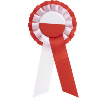 Kotylion mały biało-czerwony KBC 35 BREWIS