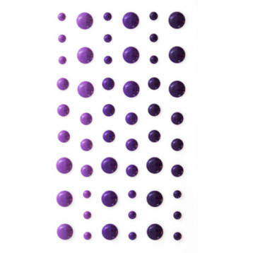 Kropki samop.emaliowane 4-7mm fioletowe 54szt 251118 Galeria Papieru