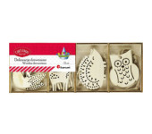 Zawieszki drewniane w drewnianym pudełku (12szt.) 413054