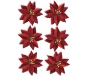 Kwiaty papierowe POINSECJA czerwone (6sztuk) 252037 Galeria Papieru