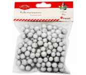 Kulki styropianowe 10-12mm (20g) srebrne z brokatem 439979 TITANUM