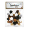 Pompony do dekoracji 35szt. PETS INTERDRUK