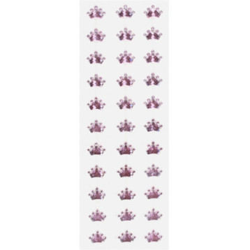 Kryształki samoprzylepne KORONA różowa (33 szt) 545767 CRAFT WITH FUN