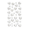 Kryształki samoprzylepne SERCA srebrne (35szt.) 251123 Galeria Papieru