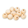 Koraliki drewniane naturalne 18 mm, 10 szt. KDN 1 BREWIS