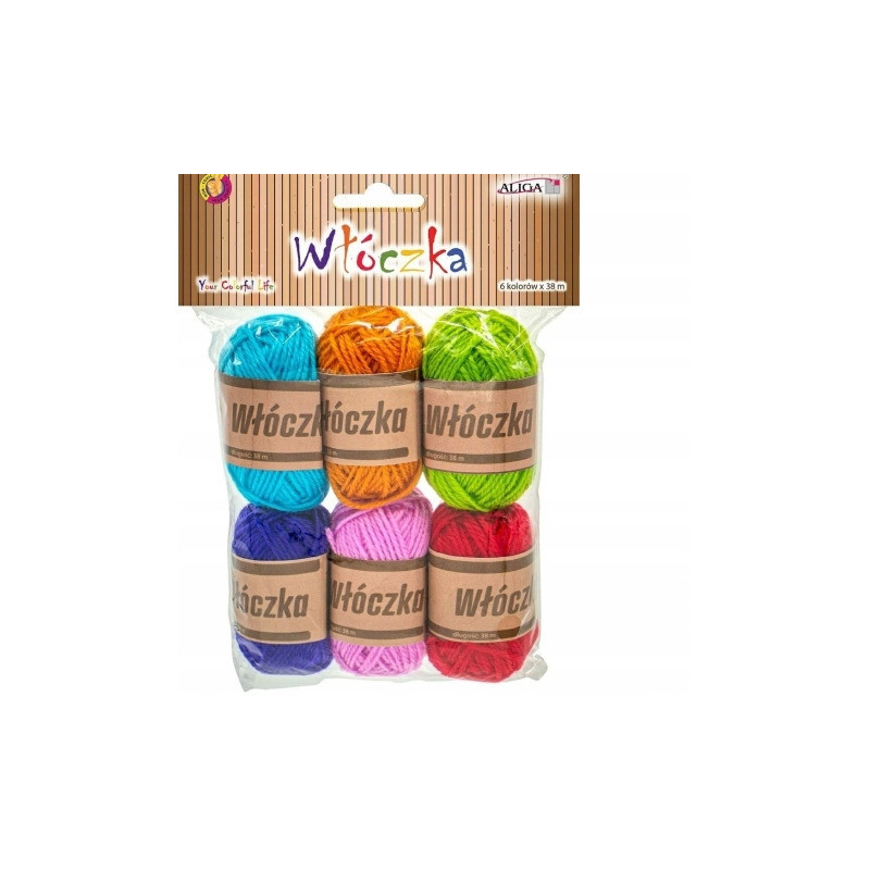Włóczka mix kol. 38m 6szt. WL-9410 ALIGA Włóczka mix kol. 38m 6szt. WL-9410 ALIGA
