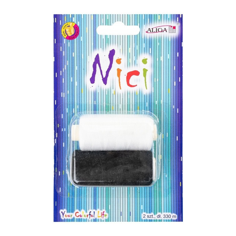 Nici czarna i biała 2szt. x 330m NIT-0292 ALIGA
