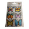 Naklejki papierowe 3D motyle mix 6szt. 491089 TITANUM