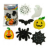 Naklejki z pianki HALLOWEEN dynie, duchy, koty,pajęczyny, nietoperze (40 szt.) PVH3 BREWIS