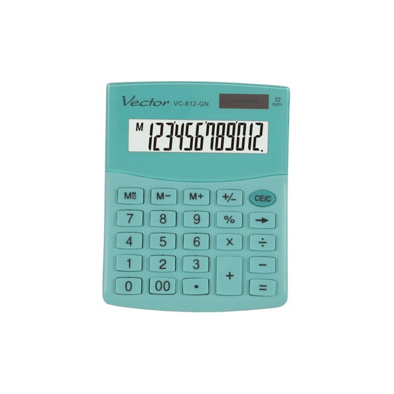 Kalkulator VECTOR VC-812-GN 12p zielony pastelowy