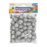 Pompony metaliczne 2cm (40sztuk) srebrne POM23 BREWIS