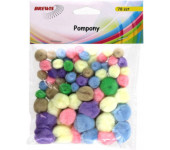Pompony pastelowe 78 sztuk POM02 BREWIS