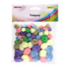 Pompony pastelowe 78 sztuk POM02 BREWIS