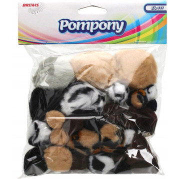 Pompony zwierzęta 54 szt. POM16 BREWIS Pompony zwierzęta 54 szt. POM16 BREWIS
