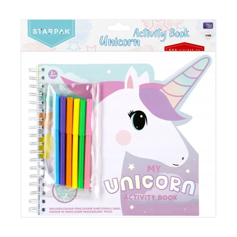 Zestaw kreatywny do kolorowania + pisaki UNICORN 497702 STARPAK