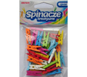 Spinacze-klamerki drewniane ozdobne mix kolorów 3,5cm(20 szt.) BREWIS SPK35