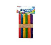 Patyczki kreatywne drewniane 140mm jumbo mix kolor (50szt.) PKD140 BREWIS
