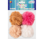 Pompony z zawieszką mix 7cm (4 szt.) POM-6033 ALIGA
