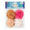 Pompony z zawieszką mix 7cm (4 szt.) POM-6033 ALIGA