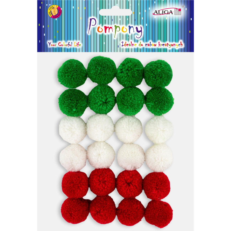 Pompony kaszmirowe 2cm (25 szt.) POM-6019 ALIGA