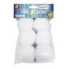 Pompony kule pluszowe białe 6 cm (6 szt.) POM-3487 ALIGA