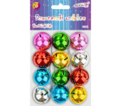 Dzwoneczki ozdobne 3 cm mix kol., 12szt ALIGA DZW-3210
