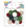 Pompony włóczkowe pastelowe ciemne mix 18 szt. 412941 TITANUM