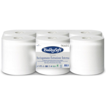 Ręcznik w roli biały 20cm 150m (6 rolek) 2w celuloza 396 listków 96601 BULKYSOFT Premium centralne dozowanie Ręcznik w roli biały 20cm 150m (6 rolek) 2w celuloza 396 listków 96601 BULKYSOFT Premium centralne dozowanie