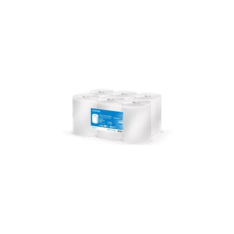 Ręcznik papierowy AFH VELVETCare rola MAXI 110m (6 sztuk) 2 warstwy 100% celuloza 5220106 Comfort