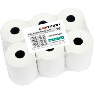 Rolki termiczne 57mmx80m (6szt) EMERSON rt05780wkbpaf Rolki termiczne 57mmx80m (6szt) EMERSON rt05780wkbpaf