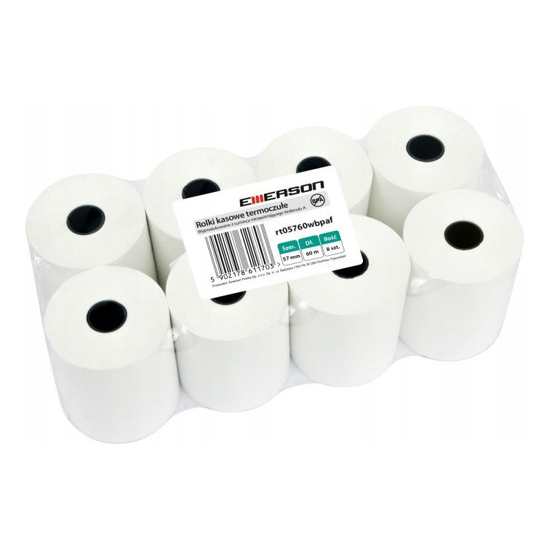 Rolki termiczne 57mmx60m (8szt) EMERSON rt05760wkbpaf BPA free