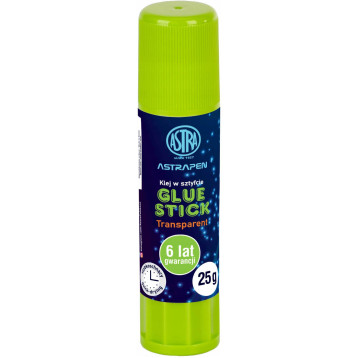 Klej szkolny w sztyfcie Glue Stick transparentny 25g. 401120006 ASTRA Klej szkolny w sztyfcie Glue Stick transparentny 25g. 401120006 ASTRA