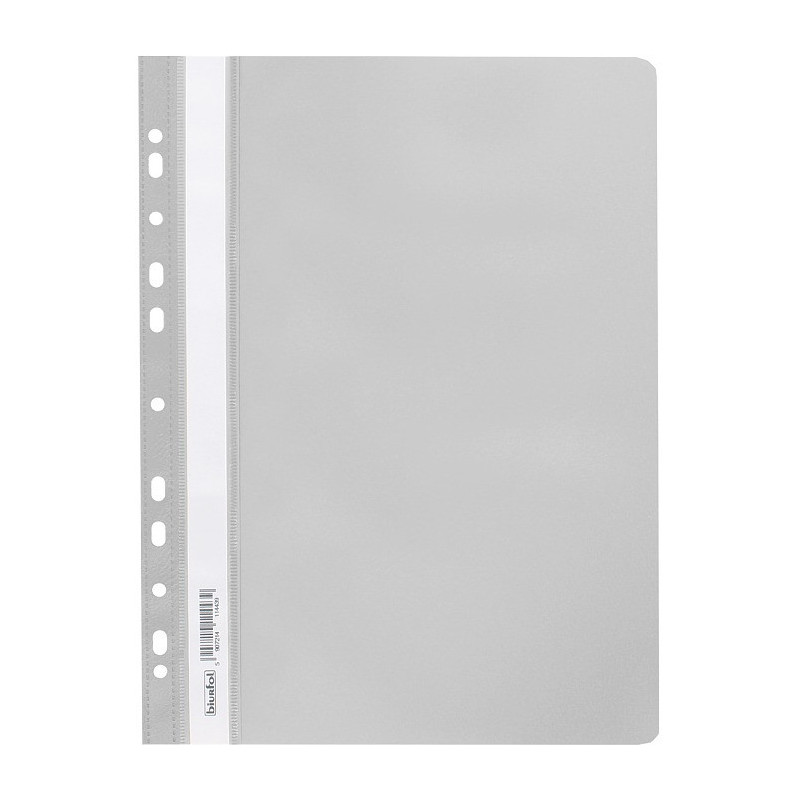 Skoroszyt na dokumenty miękki A4 wpinany do segregatora 20 sztuk szary SPP-02-07 BIURFOL