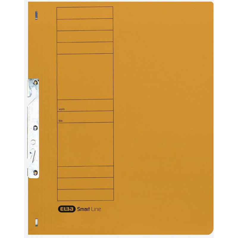 Skoroszyt wpinany do segregatora hakowy A4 żółty 100551885 ELBA