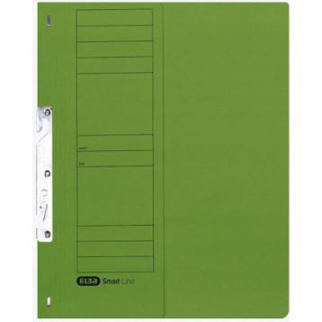 Skoroszyt wpinany do segregatora hakowy 1/2 A4 zielony kartonowy 100551893 ELBA