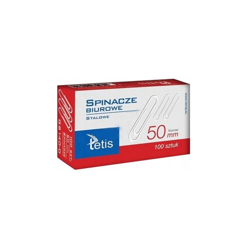 Spinacze biurowe 50mm (100szt.) GS140-D TETIS