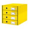 Pojemnik z 4 szufladami Leitz C&S, żółty 60490016