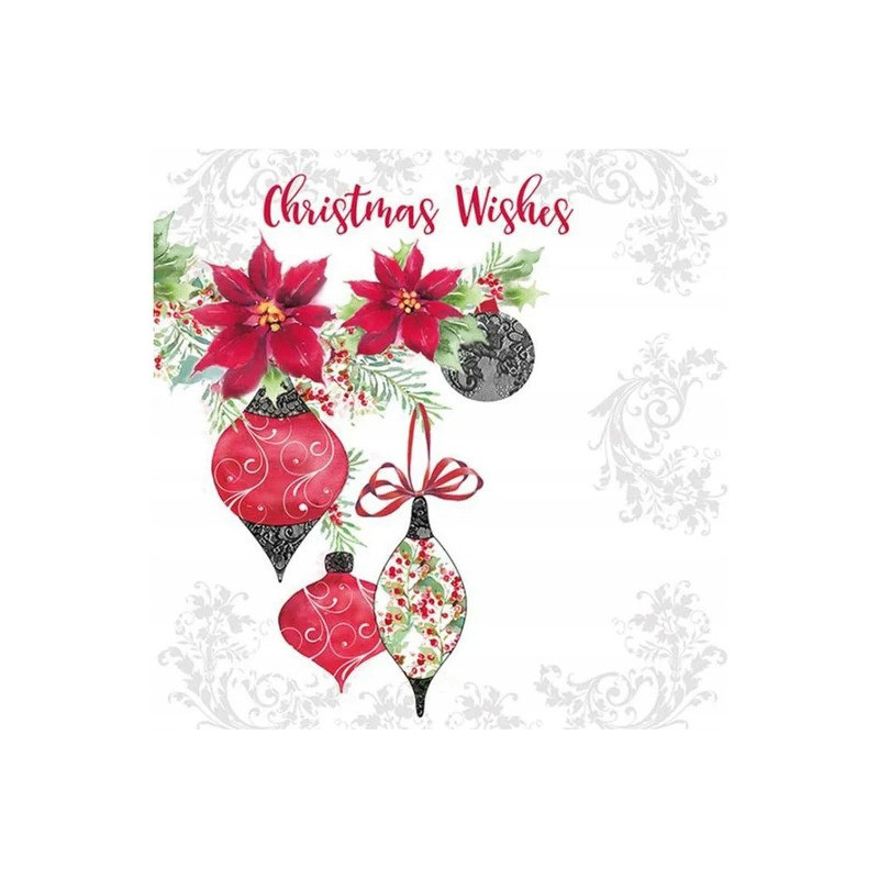 Serwetki świąteczne na Boże Narodzenie Święta 33x33cm papierowe 20 sztuk BN-109 AHA