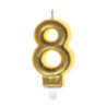 Świeczka urodzinowa złoty brokat 8 SH-687-8 GO PARTY