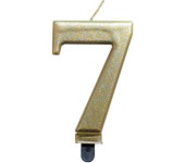 Świeczka urodzinowa metaliczna ZŁOTA SF-357-7 GO PARTY