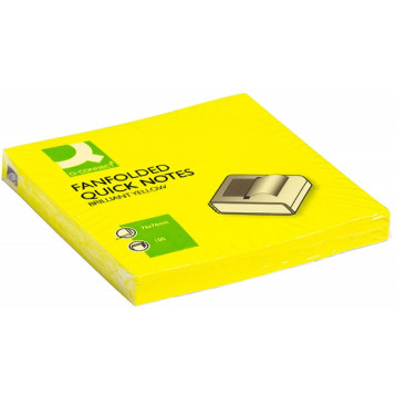 Bloczek samoprzylepny 76x76mm 100k żółty neonowy Z-NOTES KF16575 Q-CONNECT